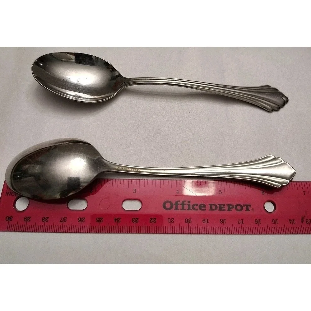 Oneida Bancroft Stainless Spoons Lot Of 2